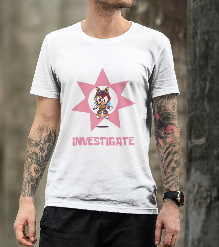 INVESTiGATE Charmy Bee Star Emblem Detective T-Shirt