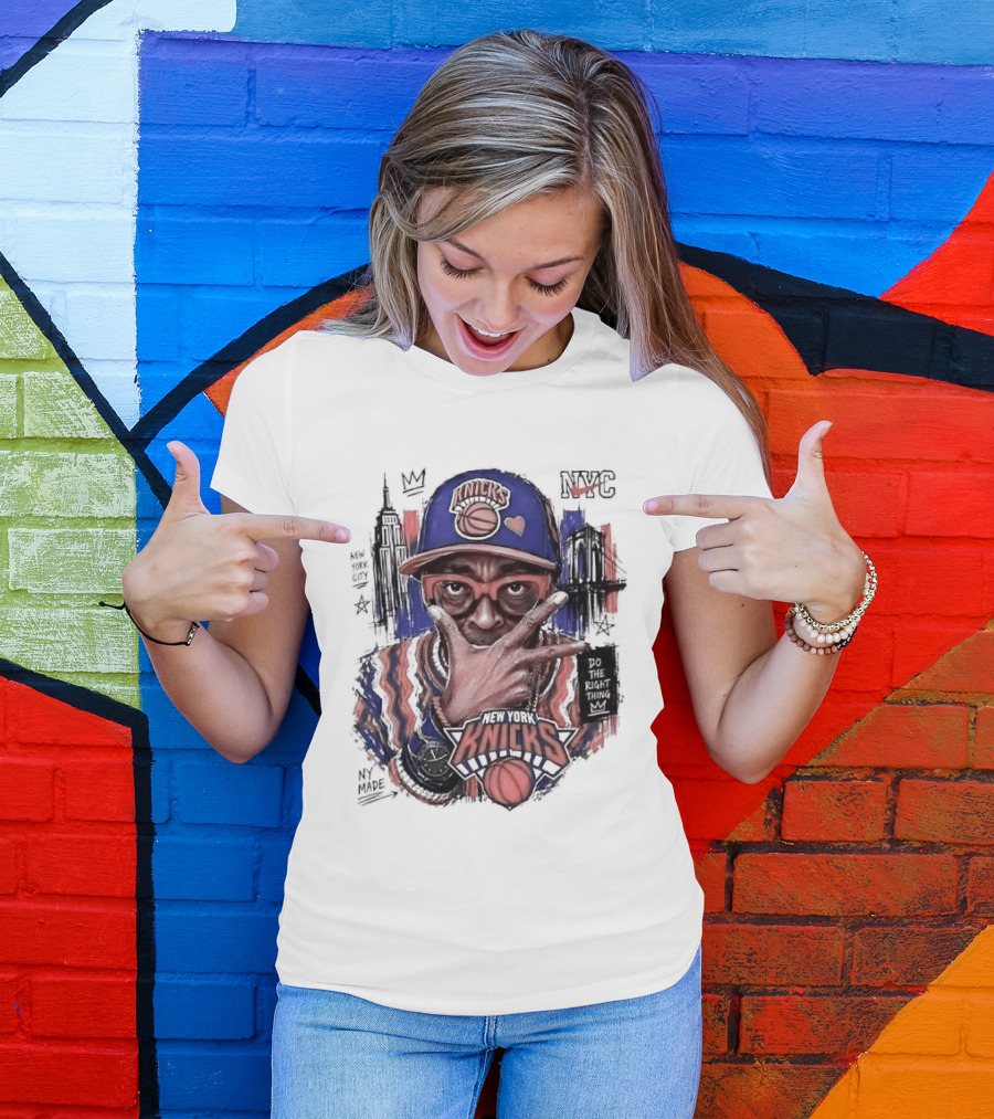 Spike Lee New York Knicks Do The Right Thing Madison Square Garden NYC Basketball T-Shirt
