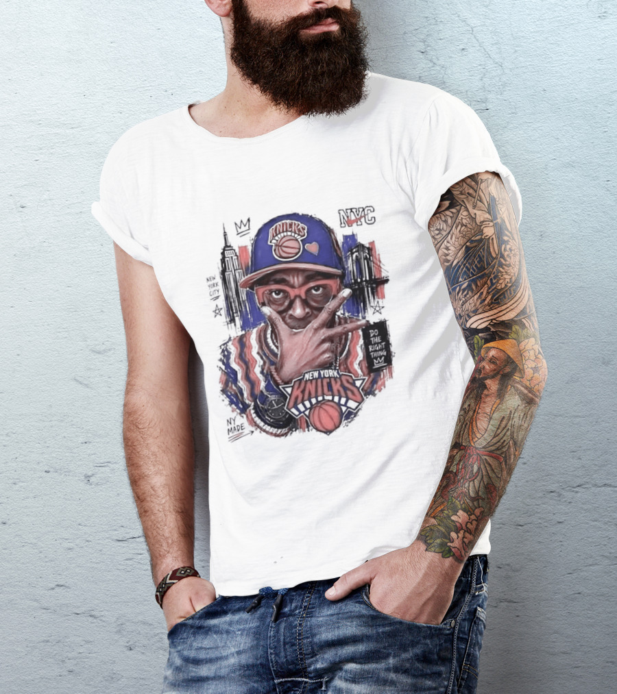 Spike Lee New York Knicks Do The Right Thing Madison Square Garden NYC Basketball T-Shirt