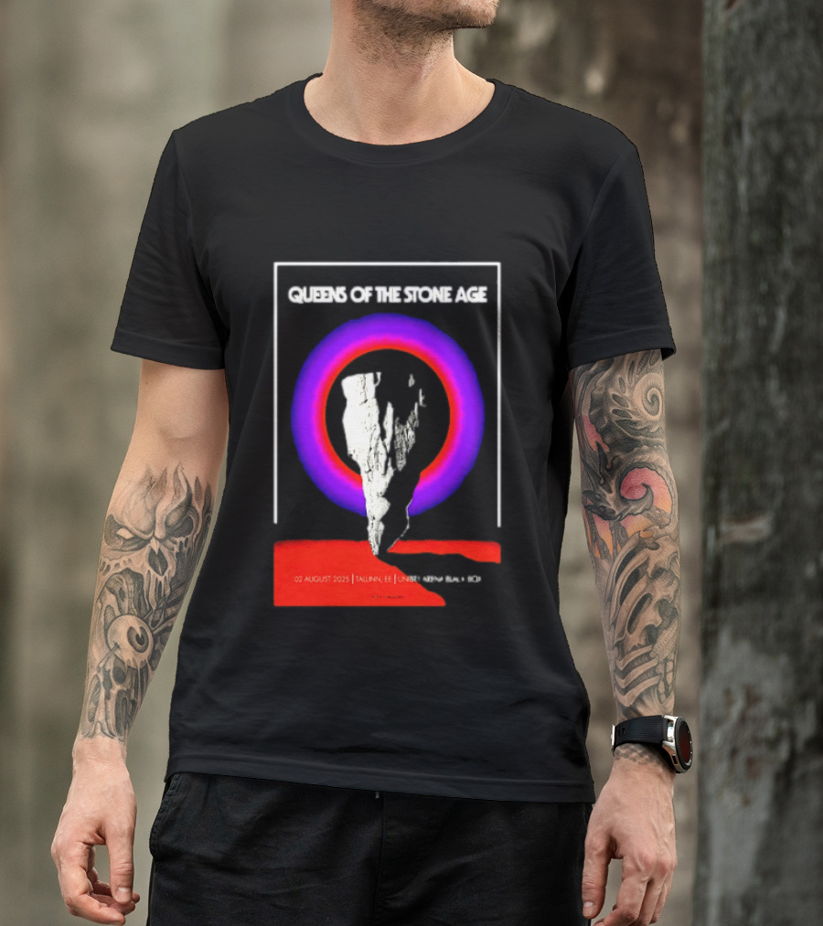 Queens Of The Stone Age 02 August 2025 Tallinn EE LHF Studio 47 Vintage Circle T-Shirt