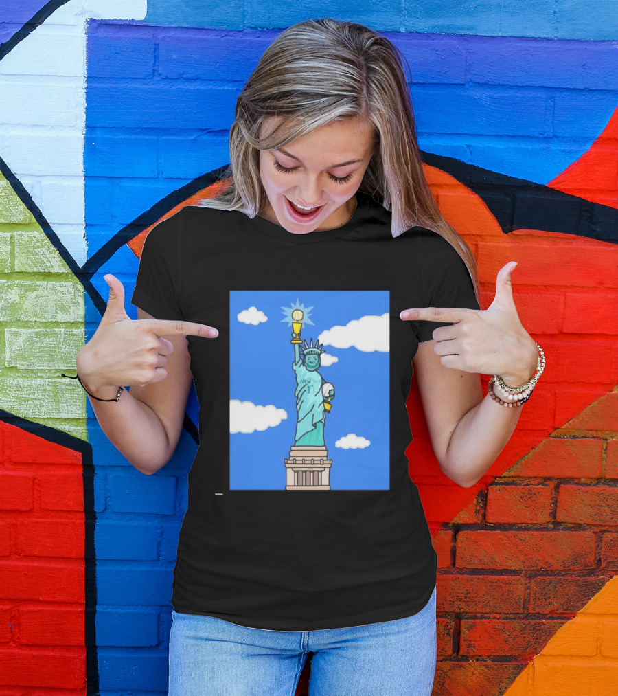 Jalen Brunson Statue Of Liberty New York 11 NBA Trophy T-Shirt