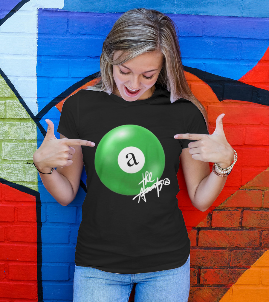 The Accents Collection Green Pool Ball Icon With Signature T-Shirt