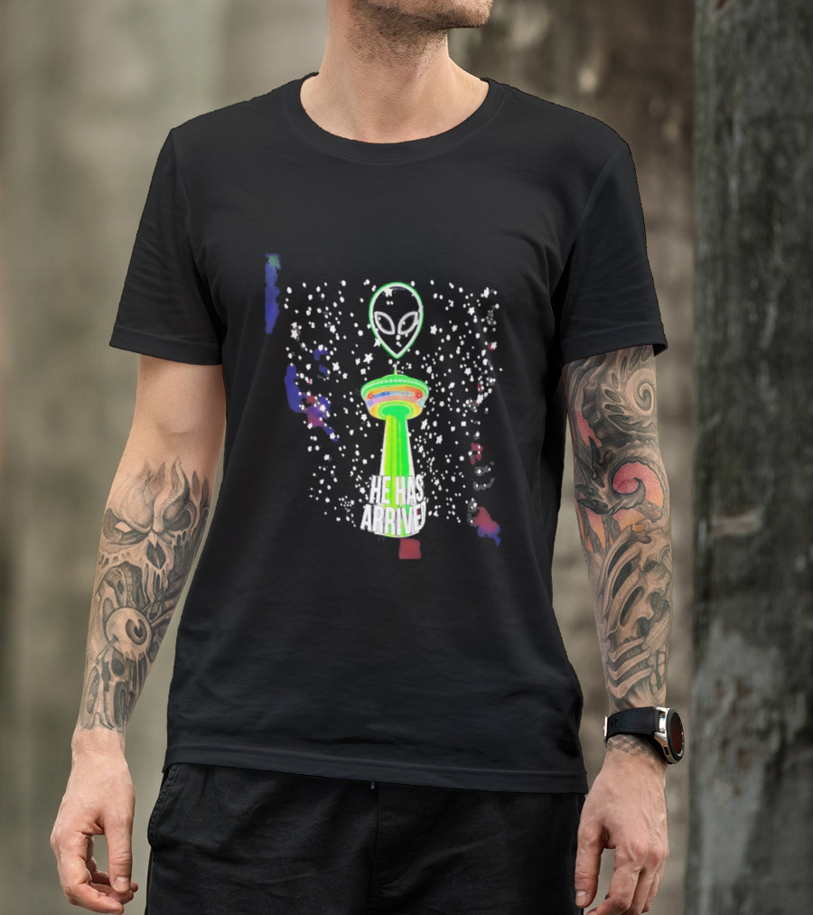 Wemby Spurs Alien He Has Arrived San Antonio Tower NBA Spurs T-Shirt
