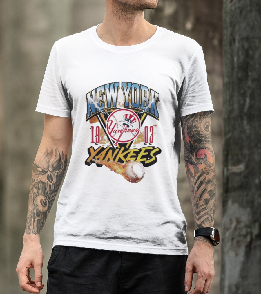New York Yankees 1903 Fireball Baseball Yankees T-Shirt