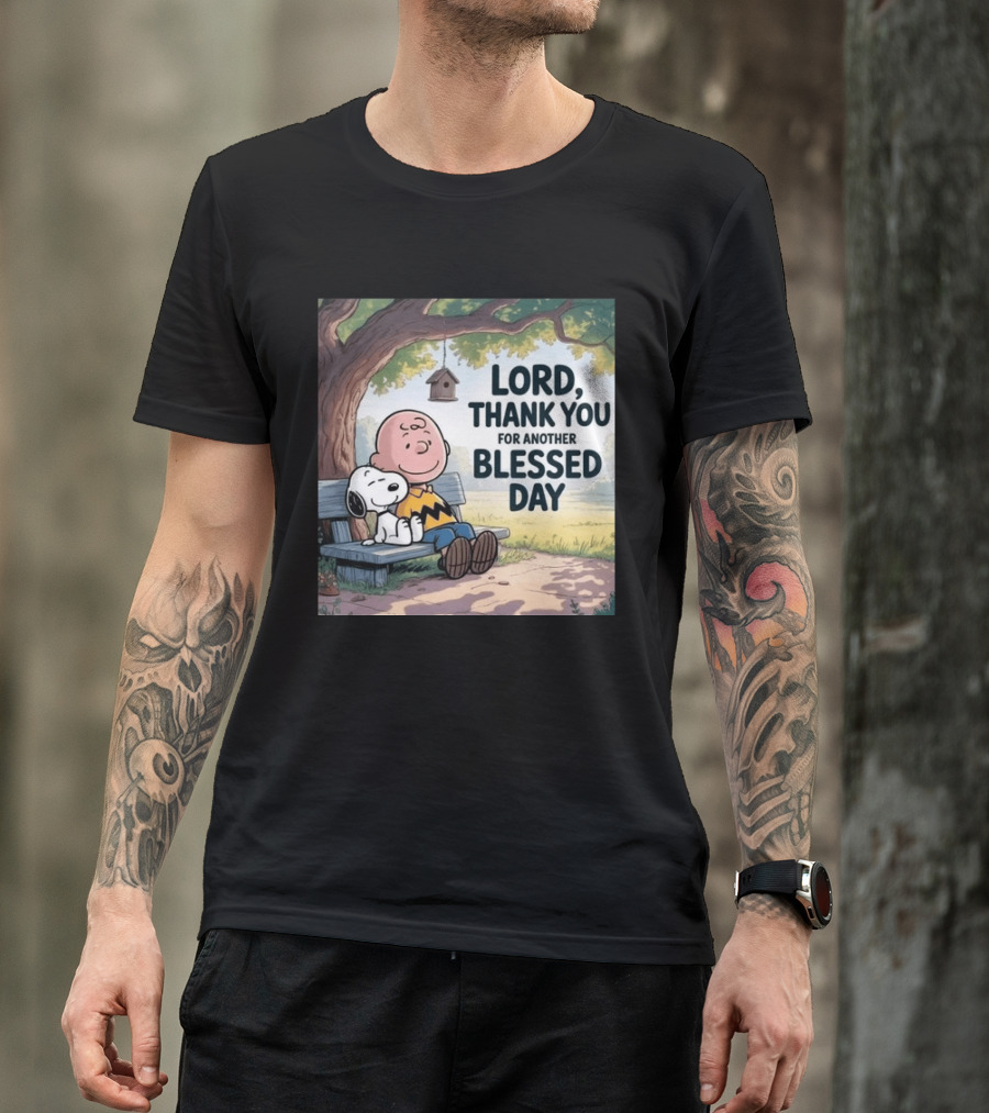 Charlie Brown Snoopy Lord Thank You For Another Blessed Day T-Shirt
