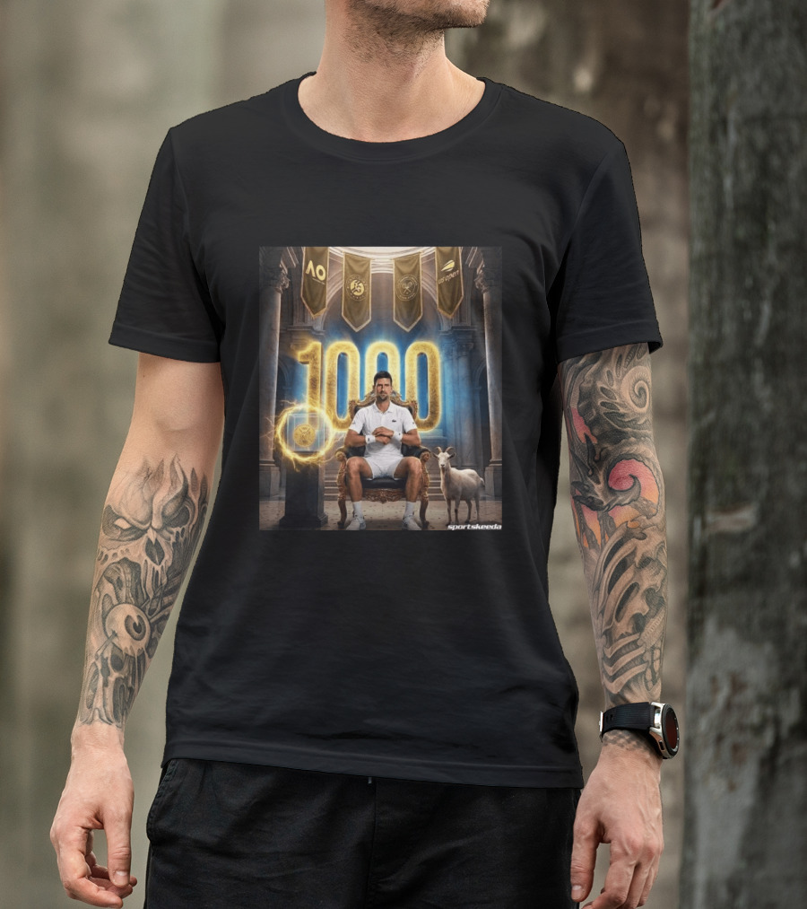 Novak Djokovic 1000 Weeks ATP Top 20 Tennis Player T-Shirt