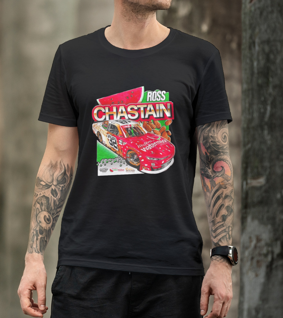 Ross Chastain 32 Western Watermelon California Almonds NASCAR Racing Car T-Shirt
