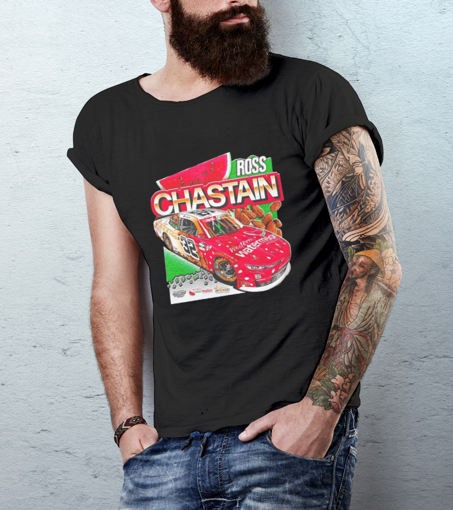 Ross Chastain 32 Western Watermelon California Almonds NASCAR Racing Car T-Shirt