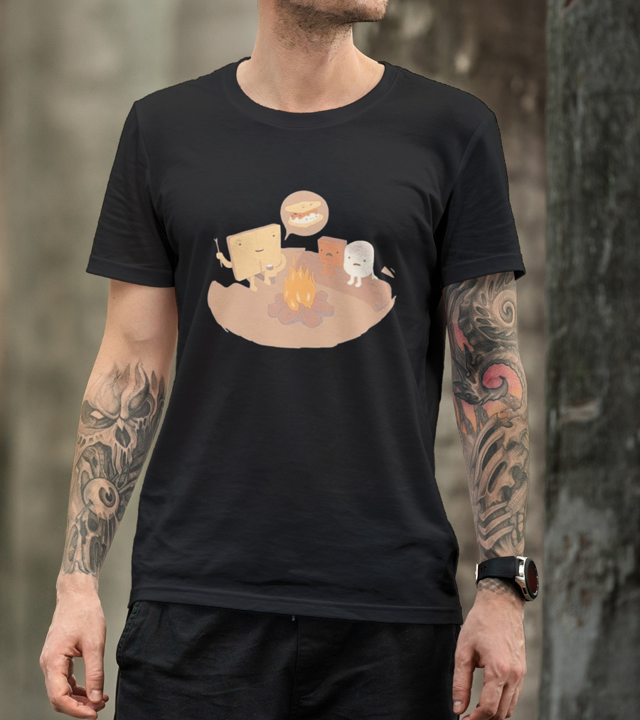 S'mores Characters Camping Fun Leo Dooley Lab Rats T-Shirt