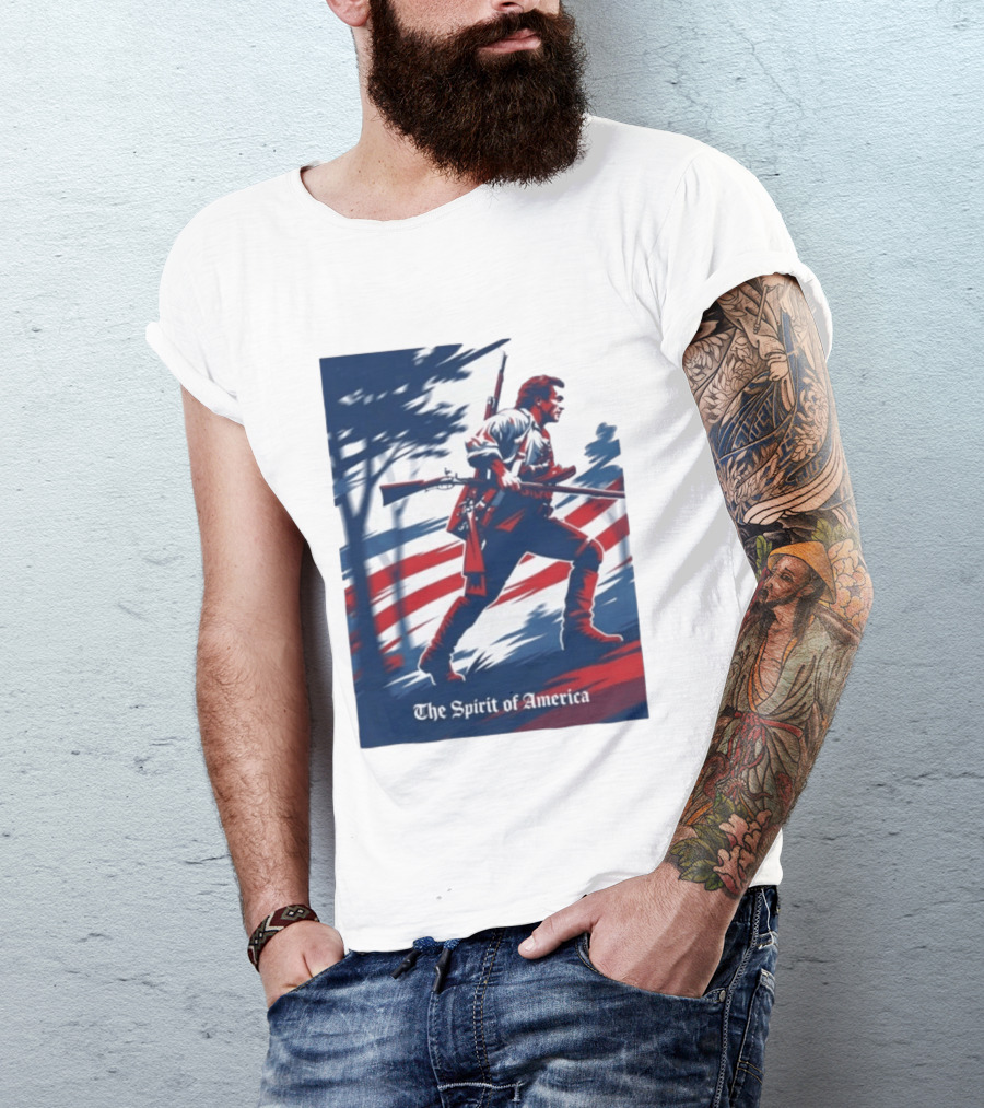 The Spirit Of America Benjamin Martin The Patriot Revolutionary T-Shirt