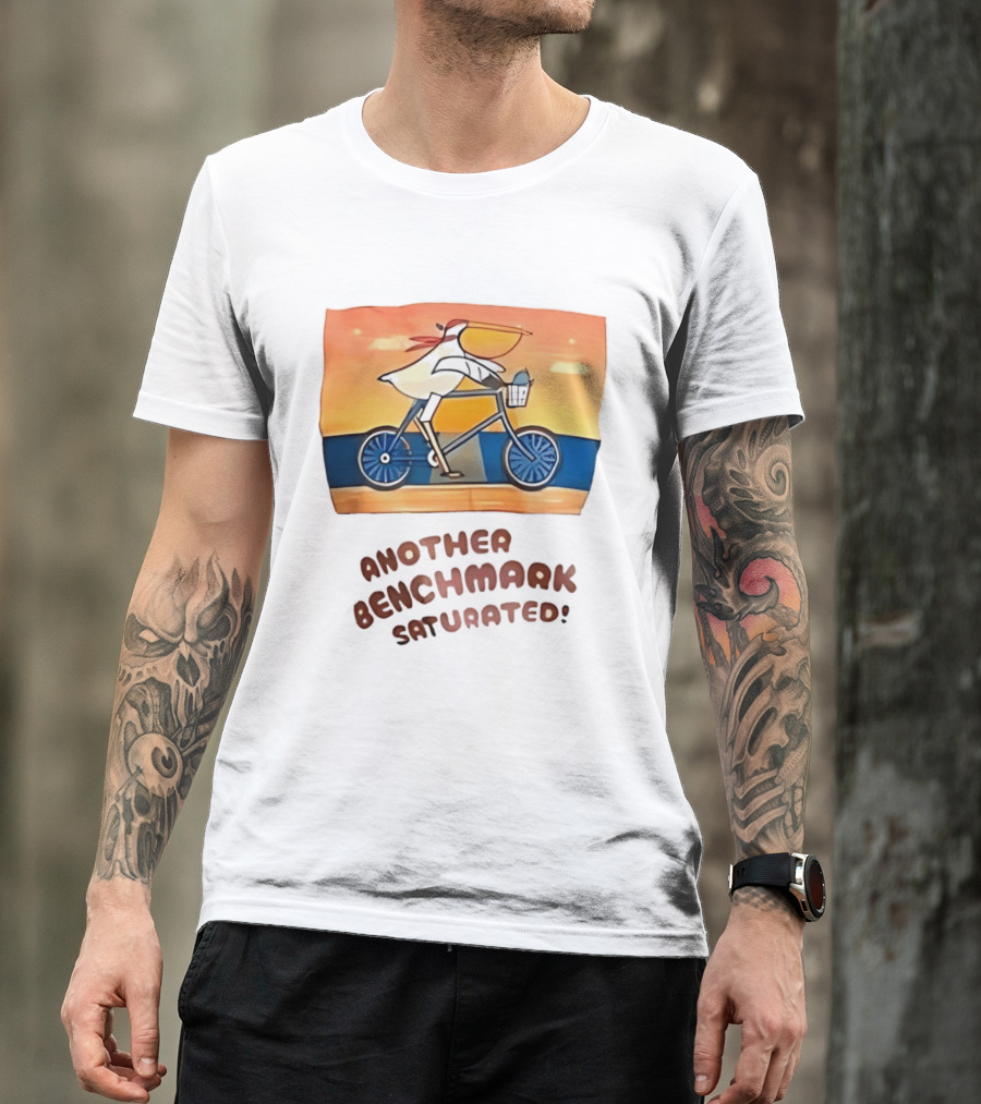 Another Benchmark Saturated Pelican On Bicycle T-Shirt