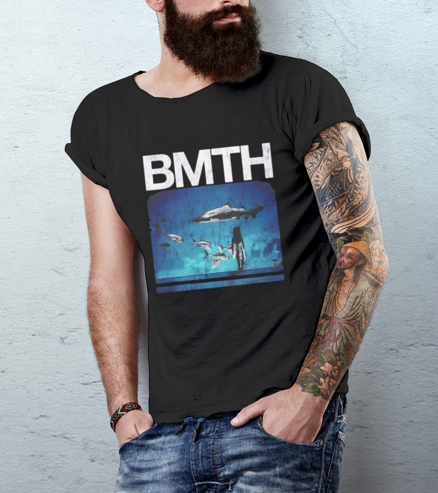 BMTH Bring Me The Horizon Ocean Scene With Sharks T-Shirt