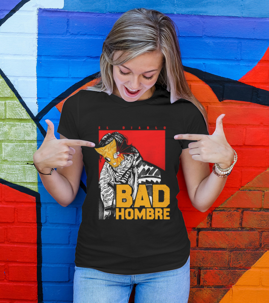 El Diablo Bad Hombre Mask Horror T-Shirt
