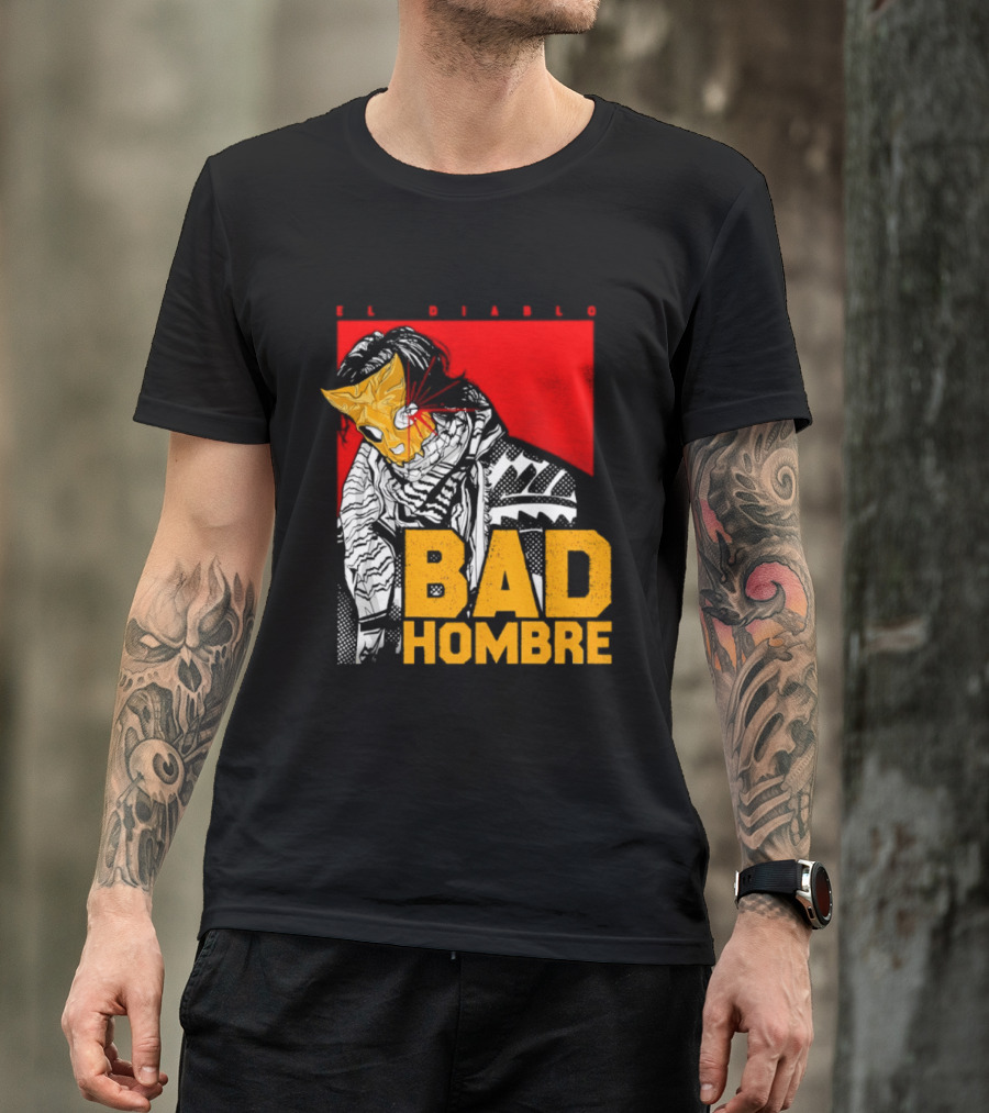 El Diablo Bad Hombre Mask Horror T-Shirt