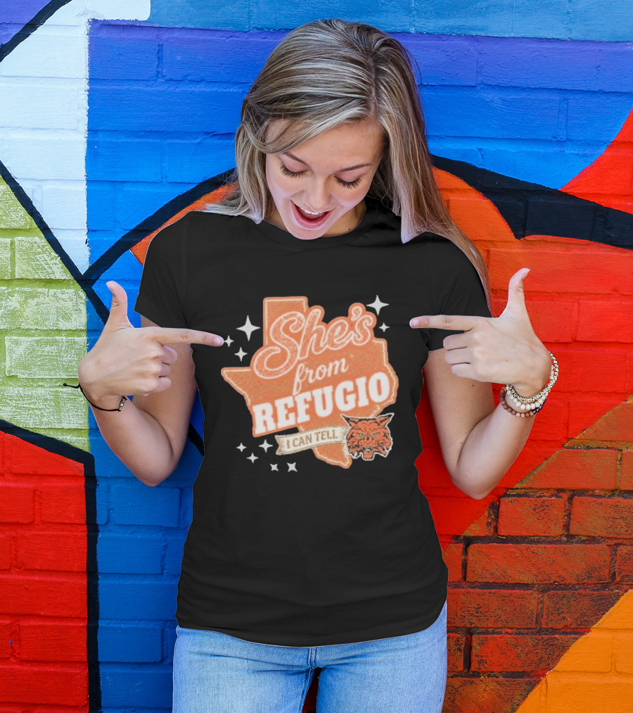 She's From Refugio I Can Tell Texas Wildcat Stars T-Shirt