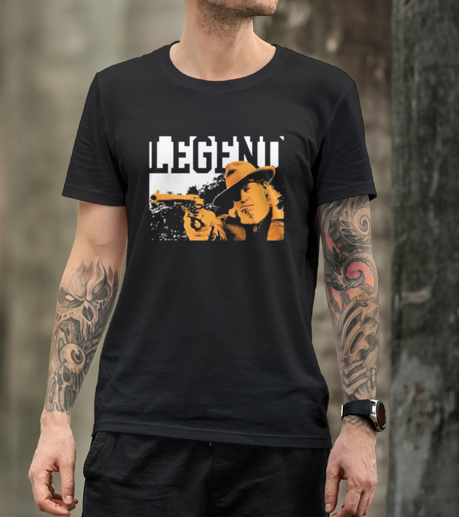 Legend Marshal Reuben J. Cogburn True Grit Icon With Hat And Gun T-Shirt
