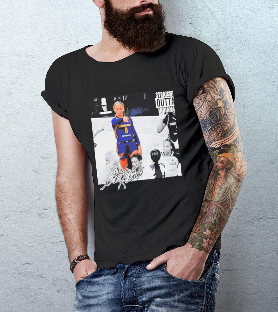 Sophie Cunningham Indiana Basketball Straight Outta Signature T-Shirt