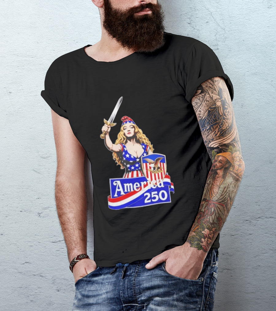 America 250 Strong Woman 4th Of July T-Shirt