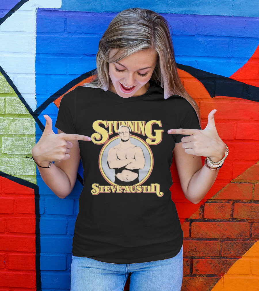 Stunning Steve Austin Professional Wrestling Iconic Pose T-Shirt
