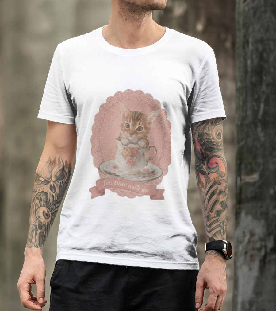 Adam Coquette Nicholas Galitzine Kitten Cat Tea Time With Me T-Shirt
