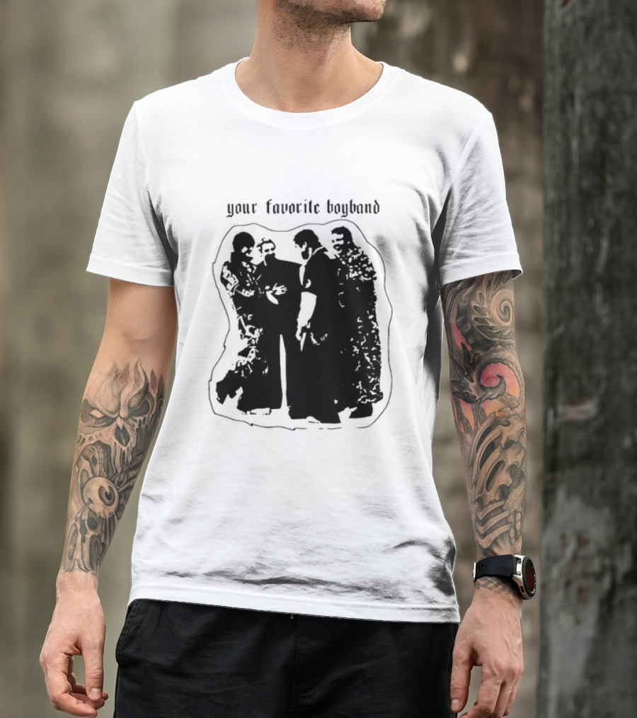 Your Favorite Boyband Silhouette Group Scene T-Shirt