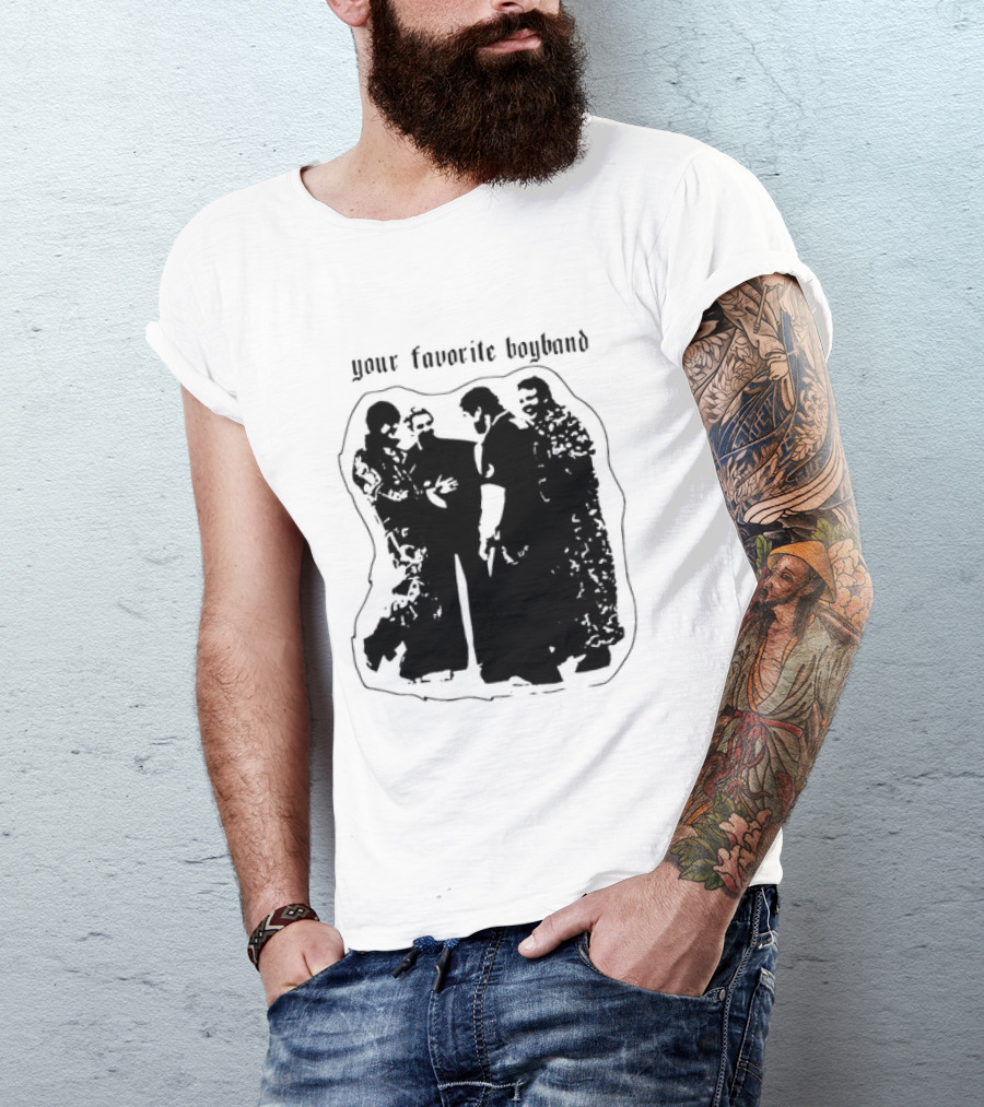Your Favorite Boyband Silhouette Group Scene T-Shirt