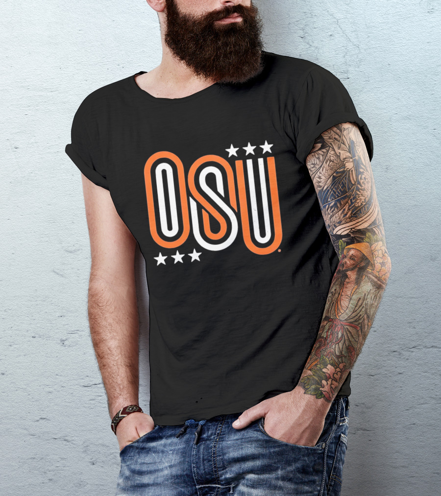 OSU Stars Orange White T-Shirt