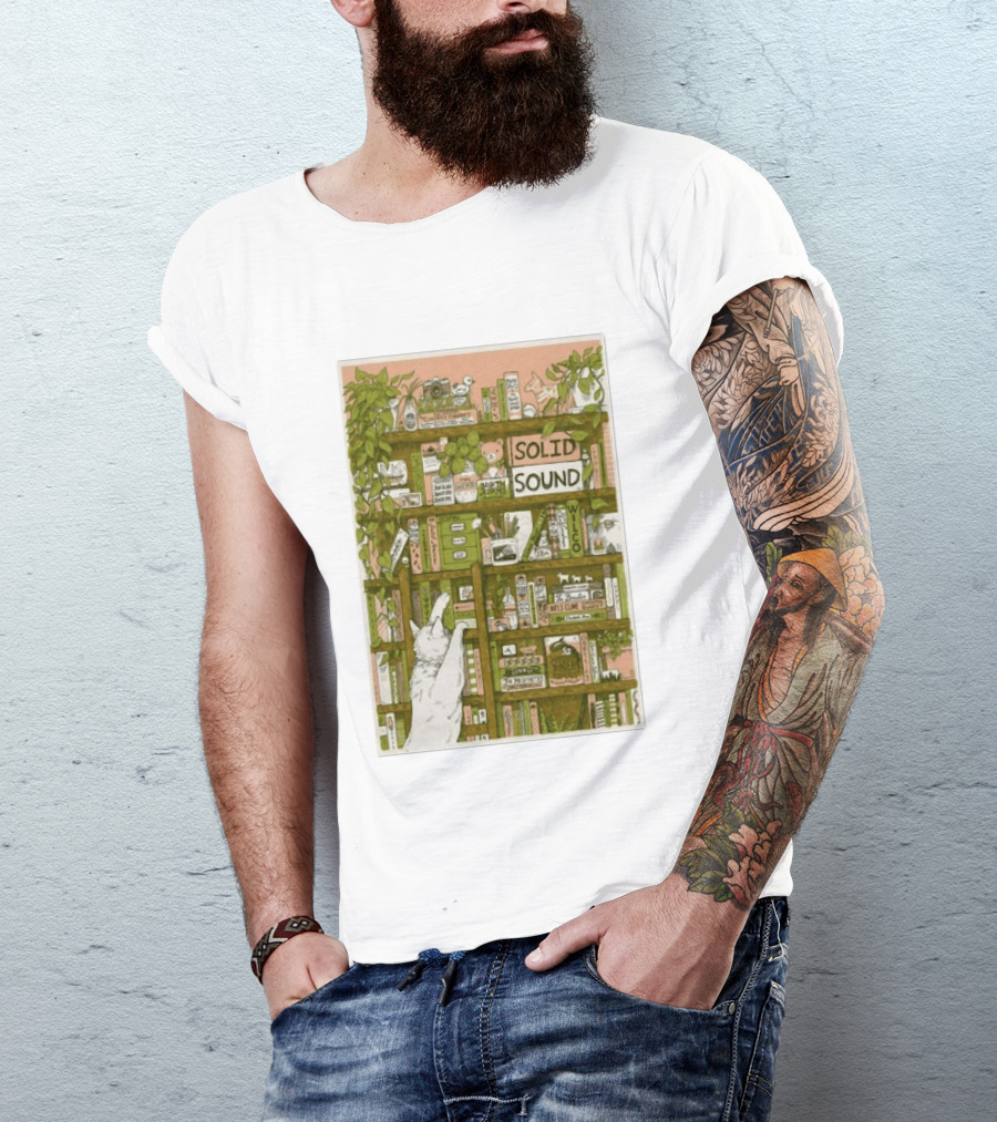 Wilco Solid Sound Festival June 26 28 2026 North Adams MA With Cat And Bookshelves T-Shirt