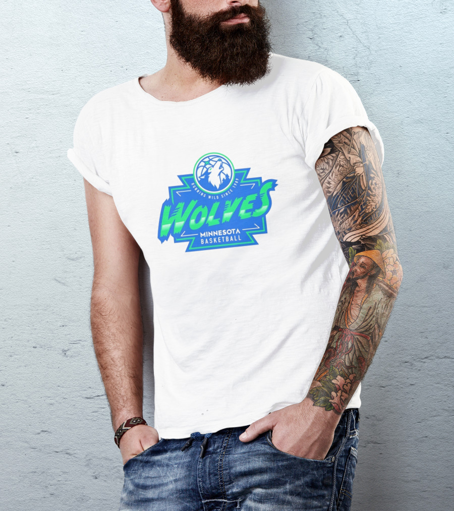 Wolves Minnesota Basketball Running Wild Since 1989 T-Shirt