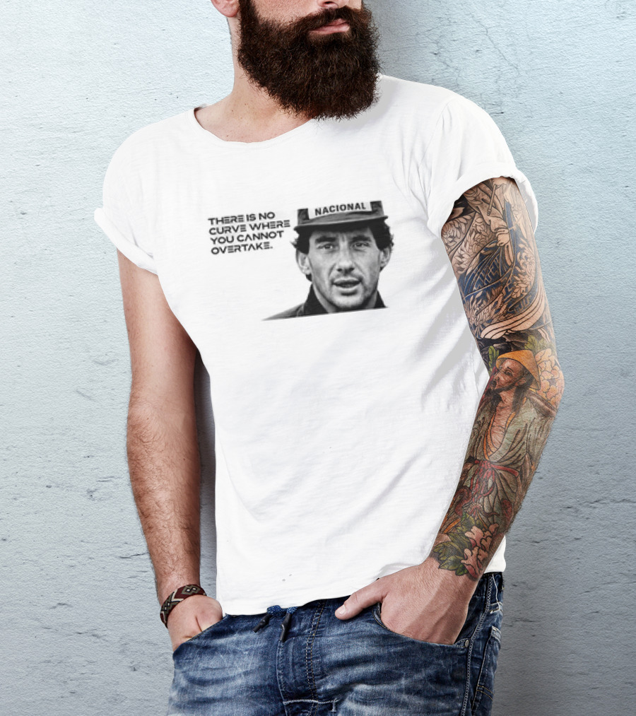 Neymar Ayrton Senna No Curve Where You Cannot Overtake Brazilian Legends T-Shirt