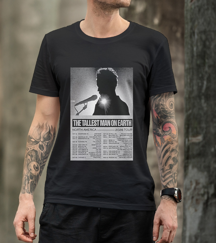 The Tallest Man On Earth North America 2026 Tour Dates T-Shirt