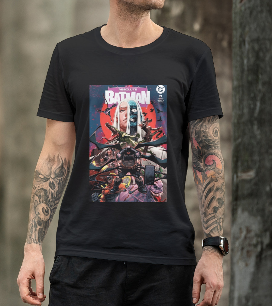 Absolute Batman #21 Santa Fung 2nd Special Gold Spot Foil Variant Knight Snyder Capullo Martini DC Comics T-Shirt