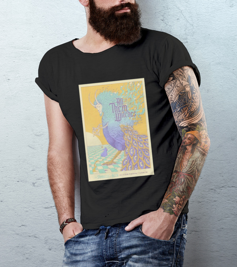All Them Witches July 3 2026 Parkbuhne Leipzig DE Vintage With Slomosa And Rezn T-Shirt