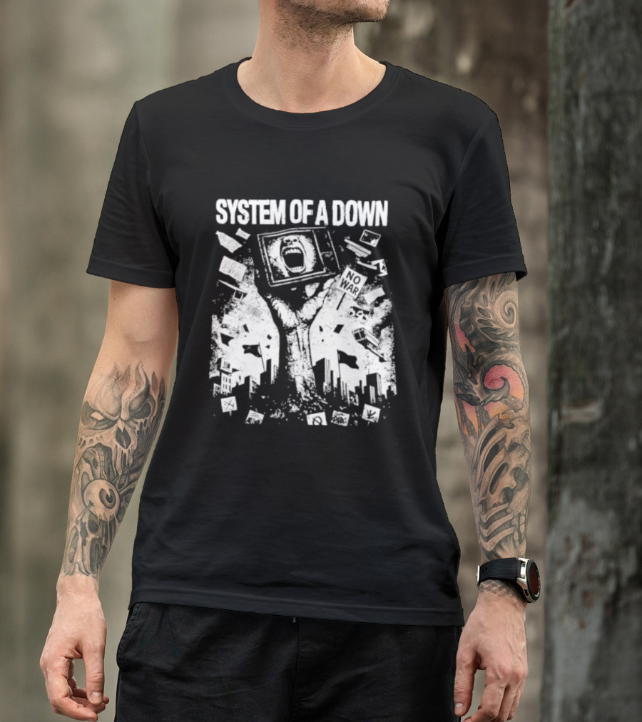 System Of A Down War Protest Television T-Shirt