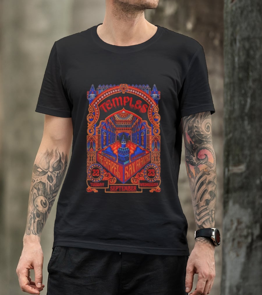 Temples The Chapel San Francisco September 22 23 2026 T-Shirt