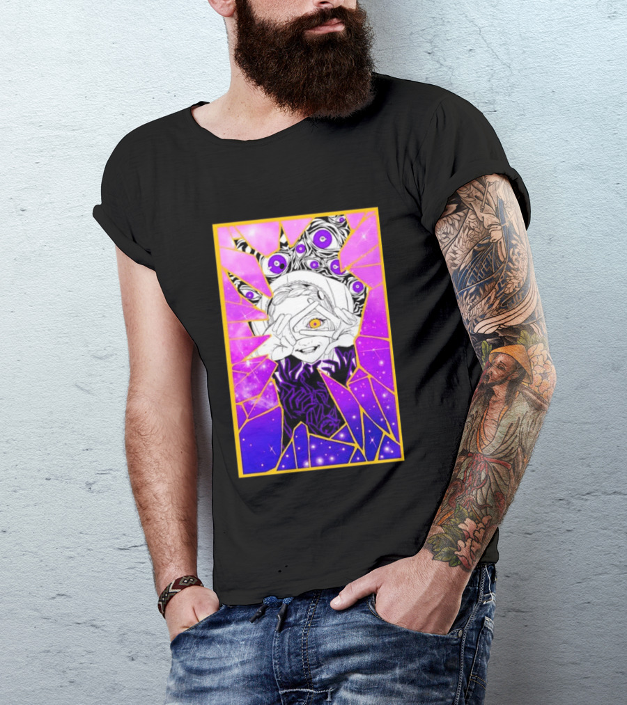 Makima Chainsaw Man Stained Glass Cosmic Galaxy Eyes T-Shirt