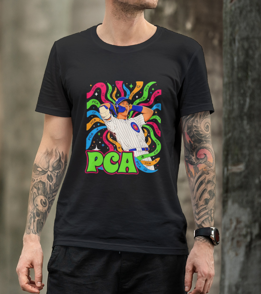 PCA Baseball Player Vibe Retro Style With Cosmic T-Shirt