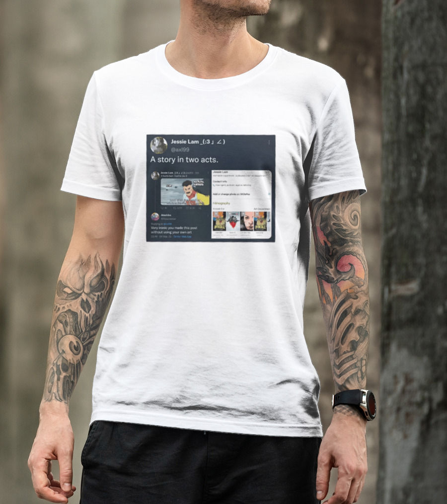 Jessie Lam A Story In Two Acts Tweet Comic Art Reference T-Shirt