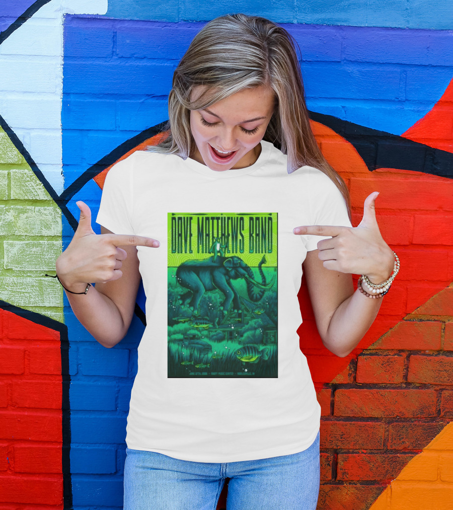Dave Matthews Band Noblesville IN June 27 2026 Frog Elephant Lillypad Dreamscape T-Shirt