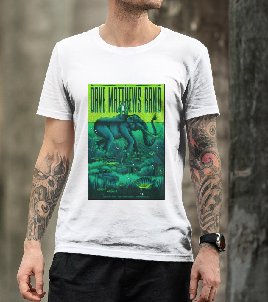 Dave Matthews Band Noblesville IN June 27 2026 Frog Elephant Lillypad Dreamscape T-Shirt