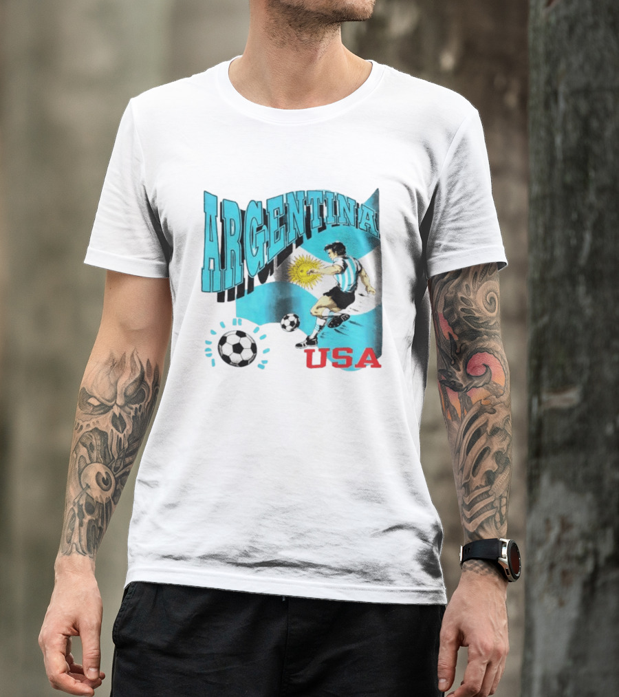 Argentina National Football Maradona Sun Of May USA Soccer T-Shirt