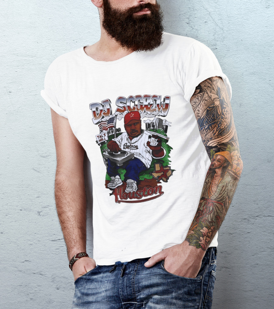 DJ Screw Houston Astros Tal's Hill Baseball DJing T-Shirt