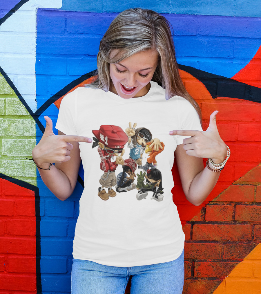 #1 Two Five Hip Hop Street Culture Characters Fashion T-Shirt
