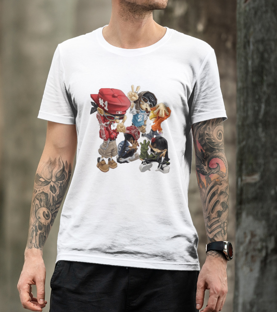 #1 Two Five Hip Hop Street Culture Characters Fashion T-Shirt