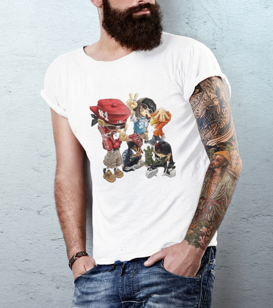#1 Two Five Hip Hop Street Culture Characters Fashion T-Shirt