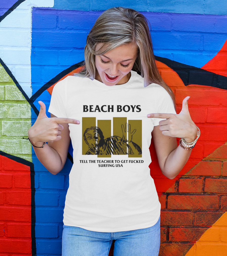 Beach Boys Tell The Teacher To Get Fucked Surfing USA Vintage Comic T-Shirt