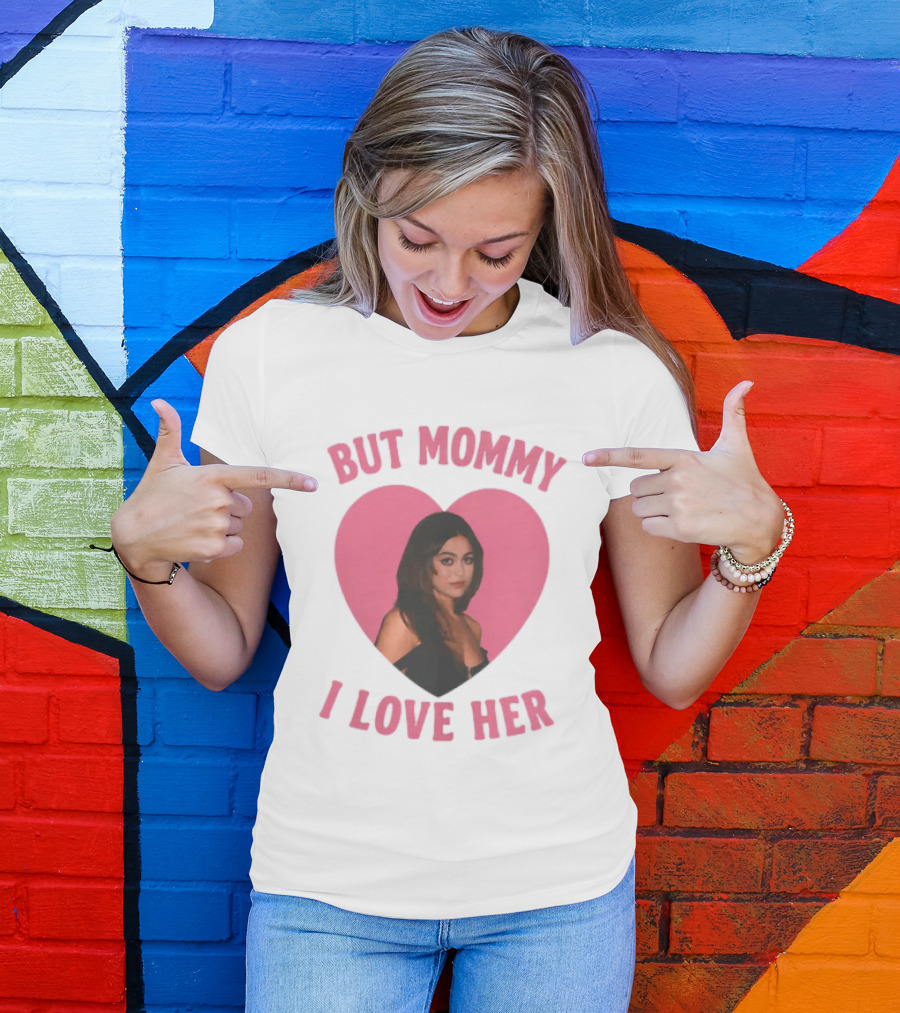 But Mommy I Love Her Pink Heart Design With Mika Abdalla Image T-Shirt