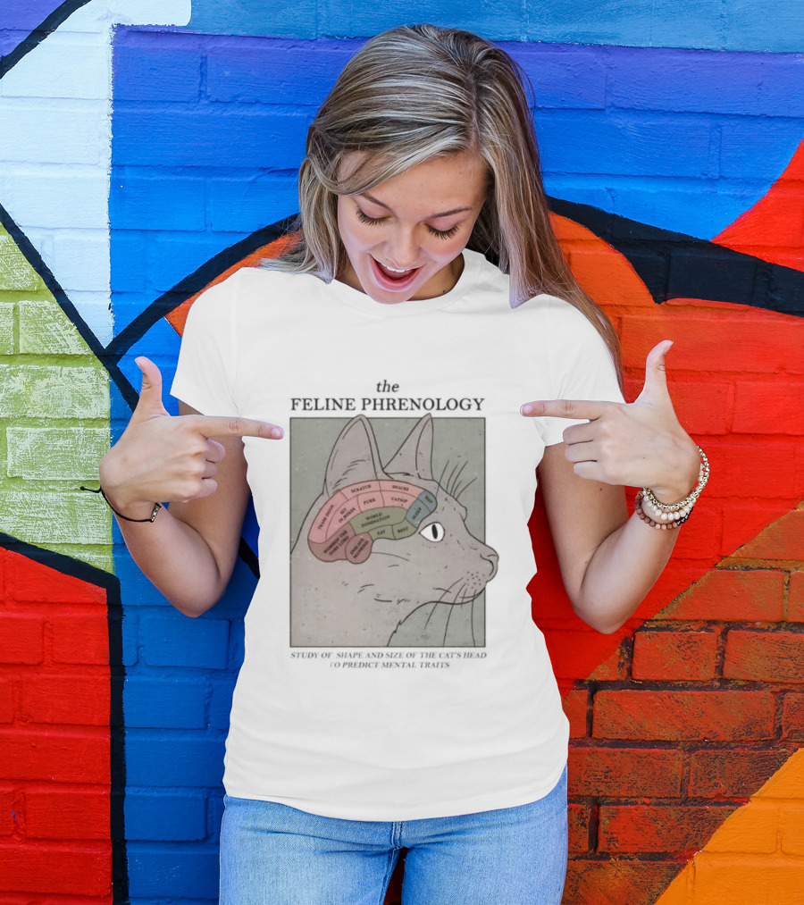 The Feline Phrenology Study Of Shape And Size Of The Cat's Head To Predict Behavior T-Shirt