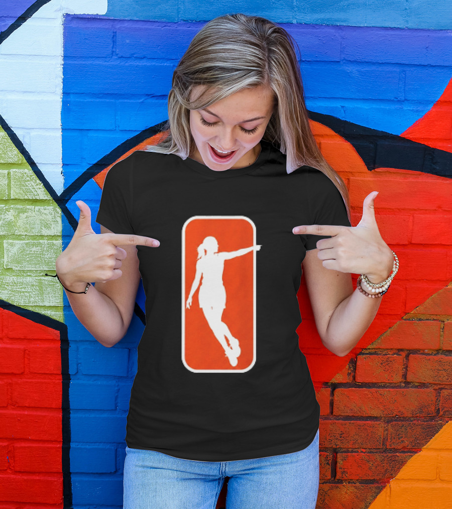Sophie Cunningham Pointing Pose Red And White T-Shirt
