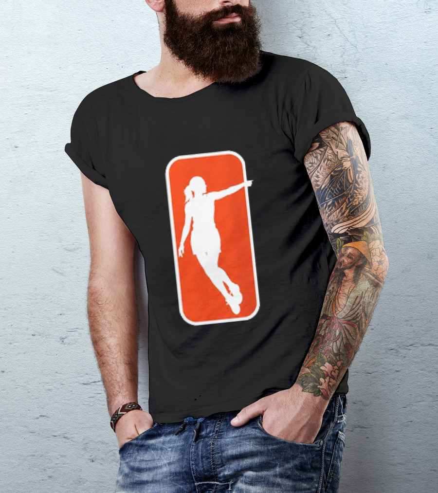 Sophie Cunningham Pointing Pose Red And White T-Shirt